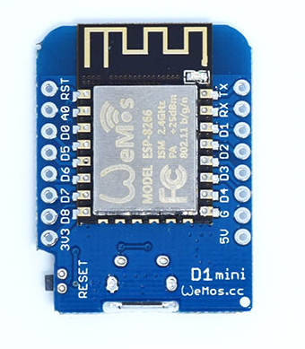 Image of the Wemos d1 mini ESP8266 module